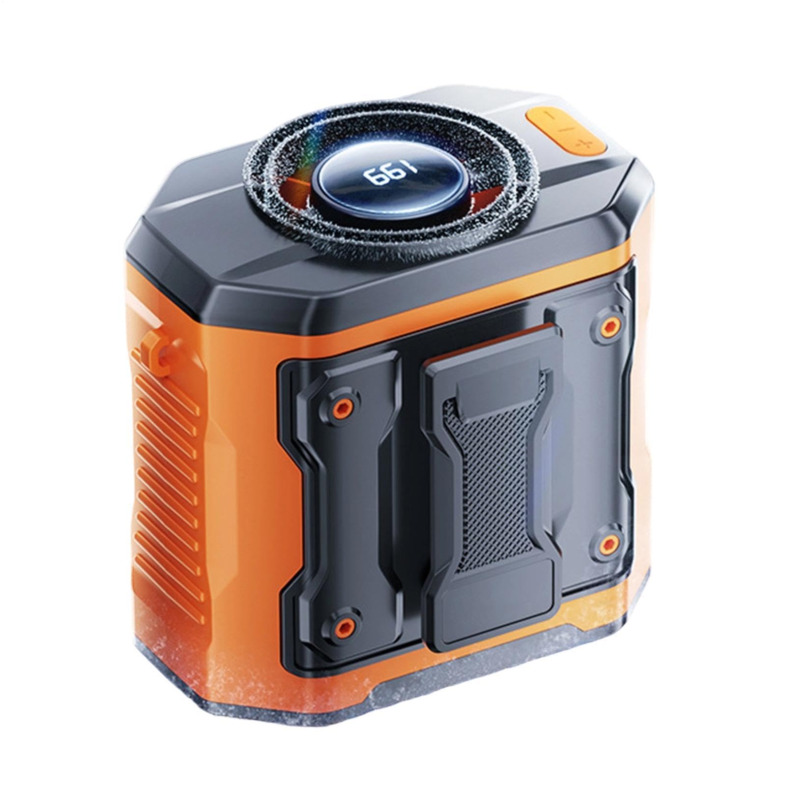 Ventilador de cintura de flujo de aire fuerte y diseño manos libres recargable de 9,96 cm