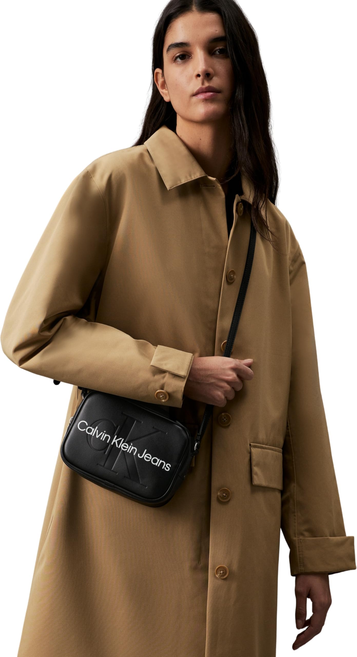 Calvin Klein Damen Umhängetasche Camera Bag Klein, Schwarz (Black), Einheitsgröße