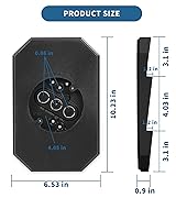 Vista 2 de Bloque de montaje de luz lateral, bloque de montaje de revestimiento de vinilo 8141DBL con caja eléctrica integrada, kit de placa de montaje al aire