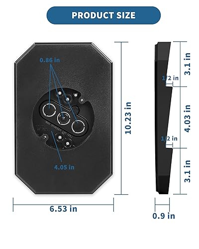 Vista 15 de Bloque de montaje de luz lateral, bloque de montaje de revestimiento de vinilo 8141DBL con caja eléctrica integrada, kit de placa de montaje al aire