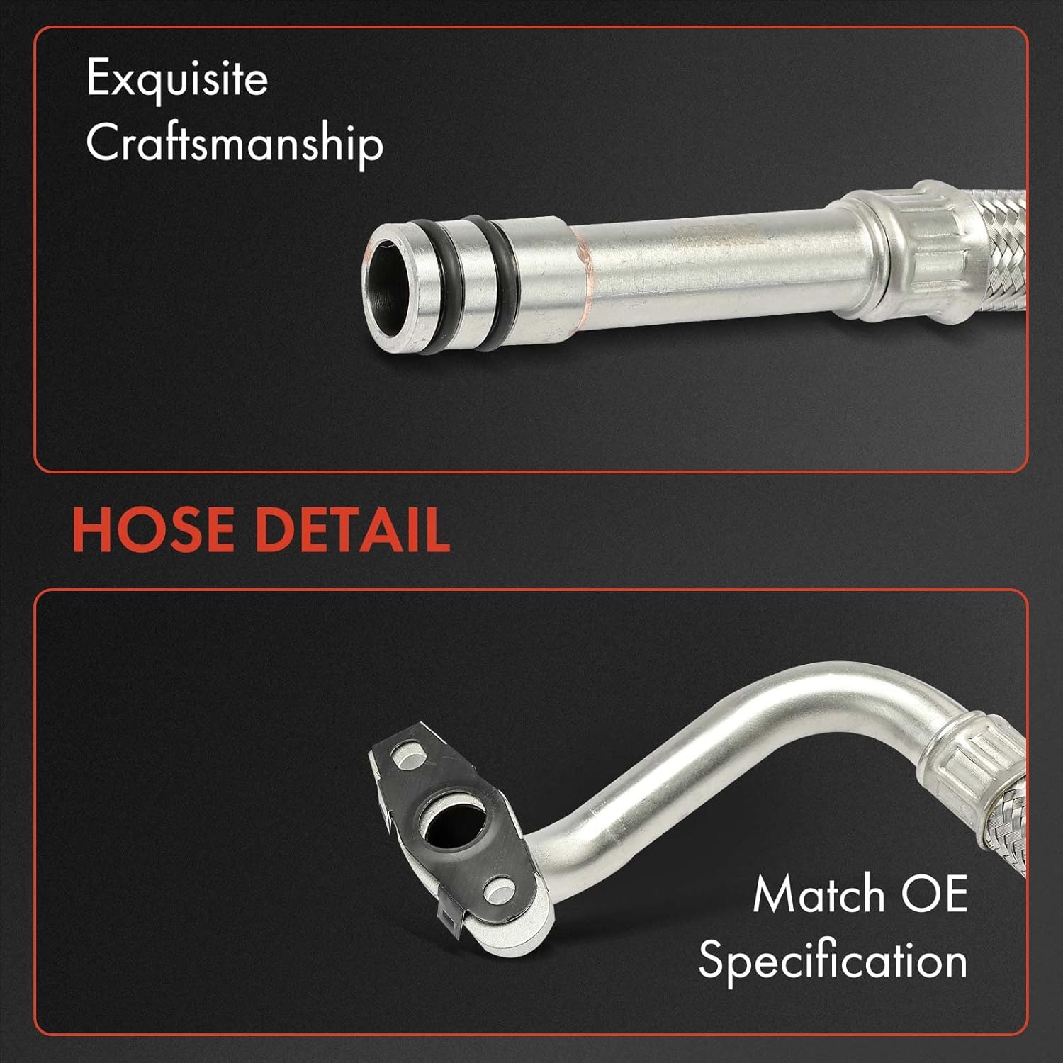 A-Premium Turbocharger Oil Return Line Compatible with Ford Explorer Police Interceptor Sedan 2013-2019, Flex 2010-2019, Taurus & Lincoln MKS 2010-2016, MKT 2010-2019, 3.5L, Right, Replace# AA5Z9T515G