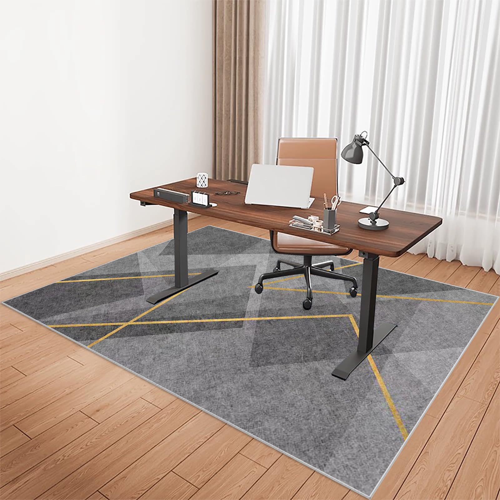 Gaming Chair Mat Non-Slip Protective Office Carpet Protector Chair Mat Floor Protector for Office Chair Office Chair Mat for Hardwood Floor 140 x 160 cm Multi-Purpose Hard Floor Protection Mat