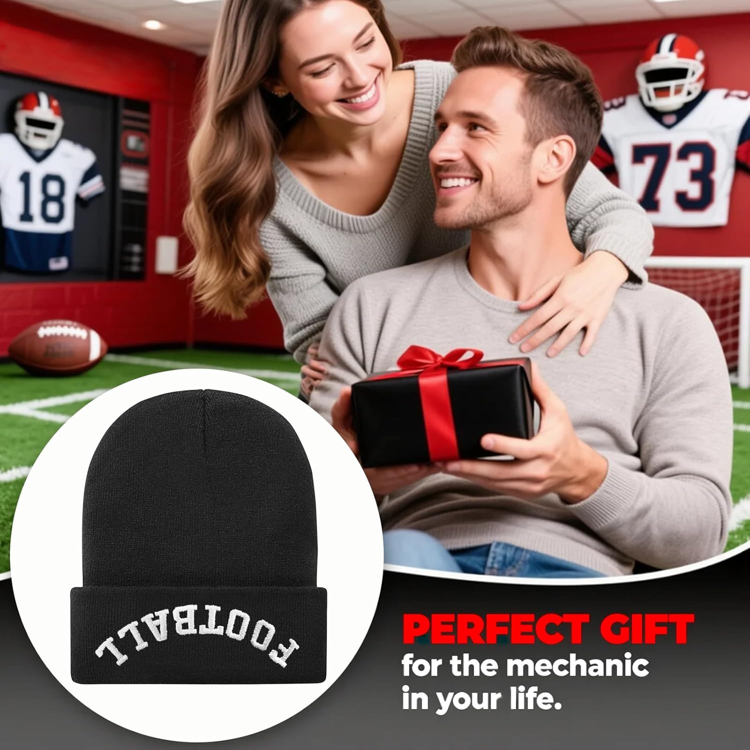 Funny Beanie for Men and Women,Cool Embroidered Knit Hat Warm Winter Funny Hat - Image 5