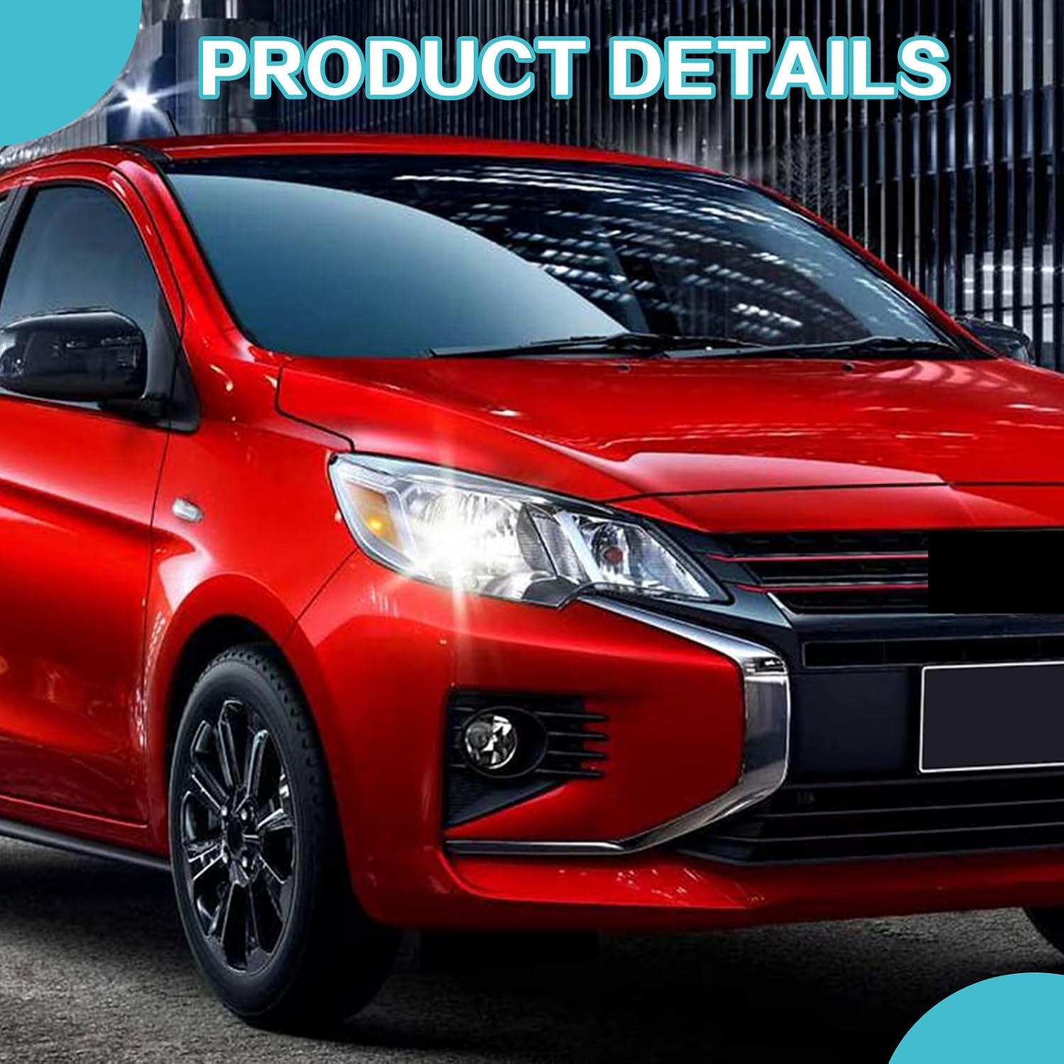 Fog Light Cover Trim Compatible with 2021-2024 Mitsubishi Mirage/Mirage G4 Front Bumper Fog Light Bezel Fog Lamp Cover Right Side Textured Black MI1039128 6400J656 MI1038128 6400J655 (Right)