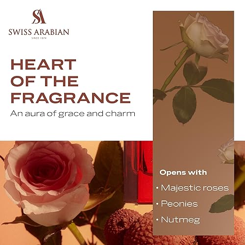 Miniatura 4 de Swiss Arabian Rose 01  Productos de lujo de Dubai  Fragancia personal EDP en aerosol de larga duración y adictiva  El lujoso aroma de Arabia  1.7