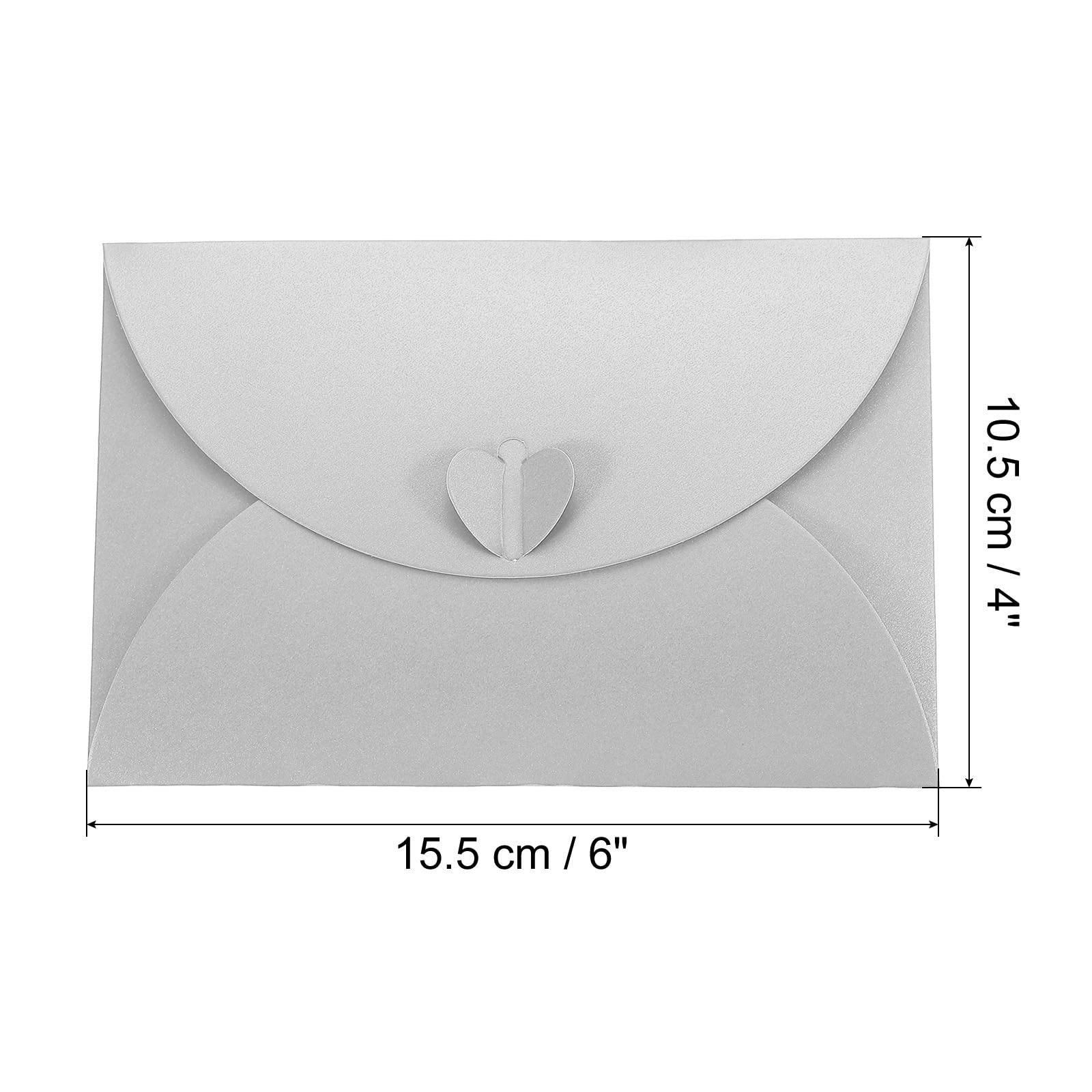 PATIKIL Gift Card Envelopes, 50 Pack Heart Shaped Clasp Photo Gift Card ...