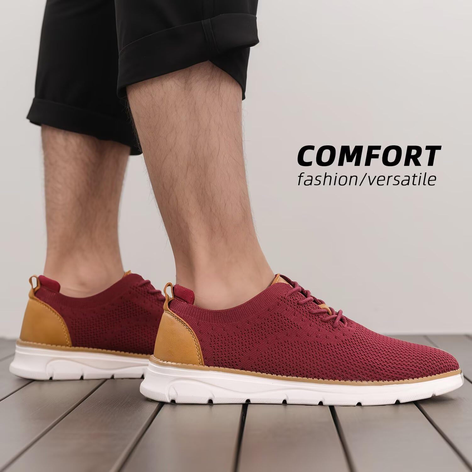 Men's Casual Dress Shoes Fashion Walking Sneakers Mesh Business Oxfords Work Lightweight Soft Sole - Image 7