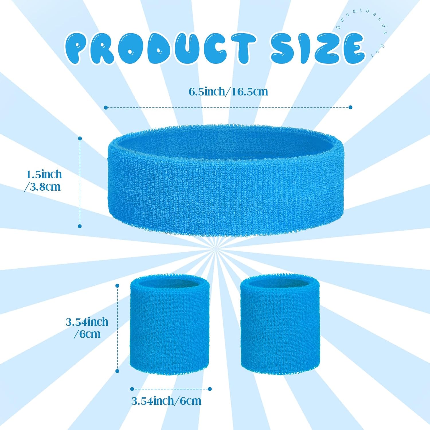 Bememo 36 Pcs Neon Sweatbands Set for Kids 12 Headbands 24 Wristbands Bulk Sports Sweat Bands Athletic for Children Basketball Tennis Running Gym Student Gifts Glow Party - Image 3