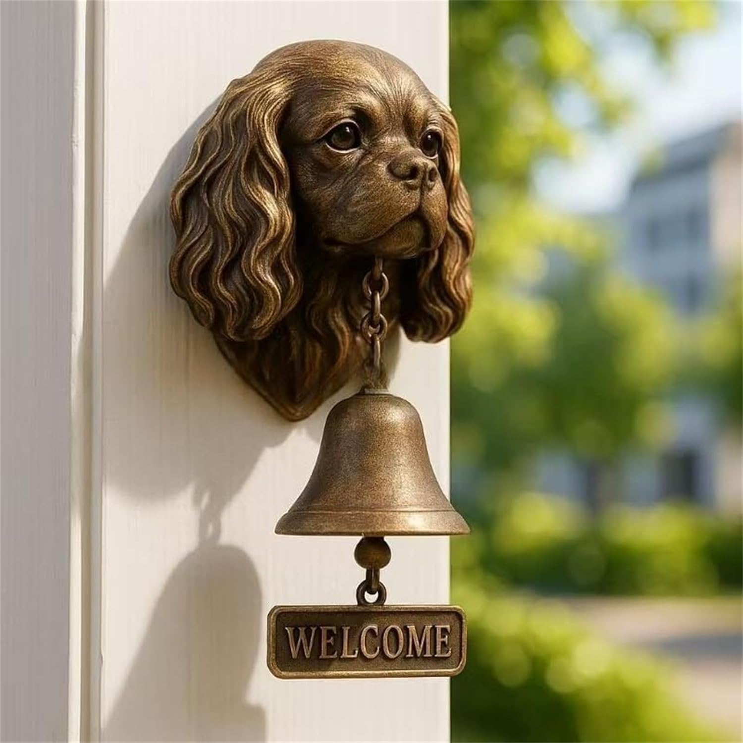 Various Dog Welcome Doorbells,Vintage Rustic Animal-Themed Decorative Doorbells - Dog Head Bell Wall Decoration | for Gate Porch Yard Home Security Room