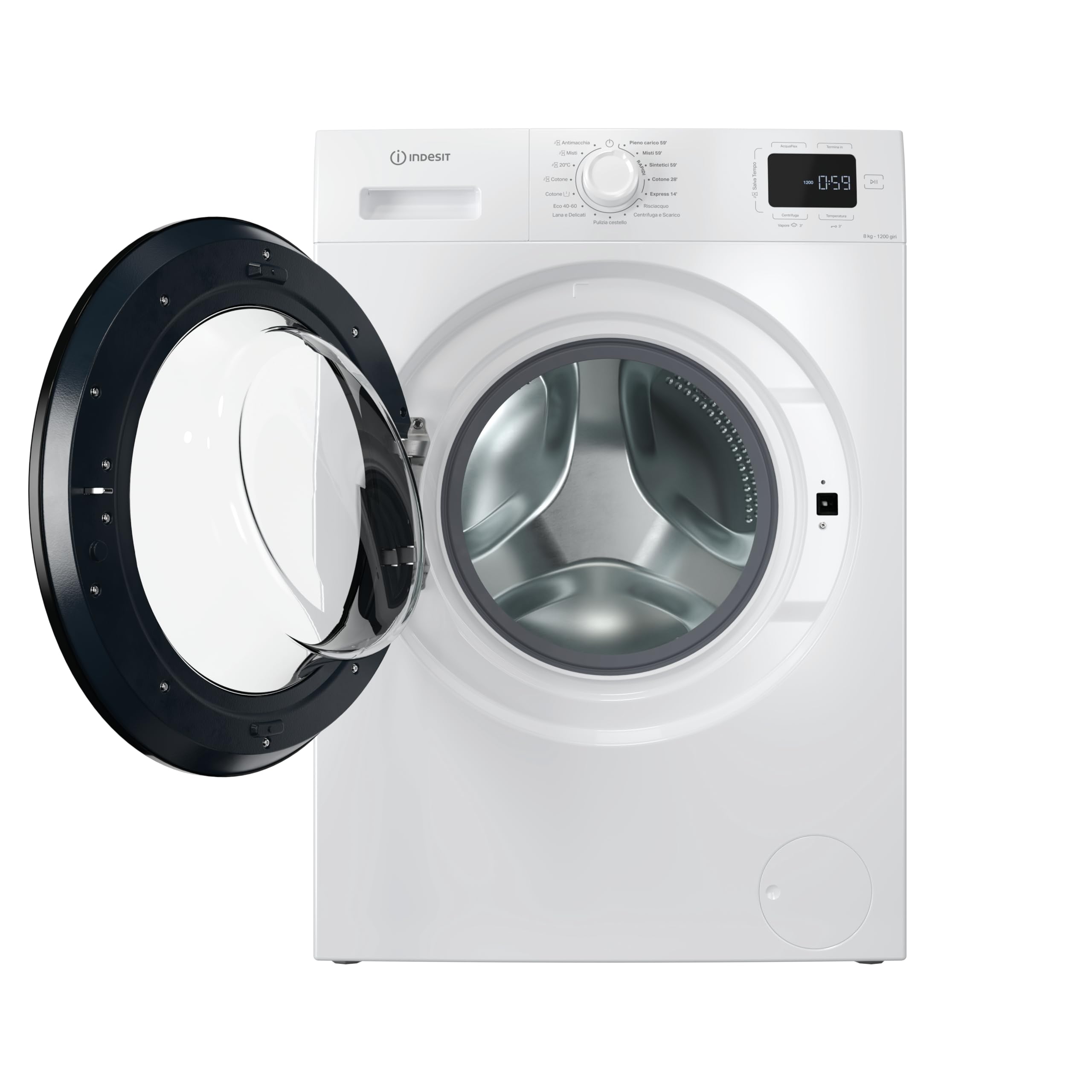 Indesit Lavatrice a libera installazione a carica frontale Indesit: 8,0 kg - IM R268B MY TIME IT