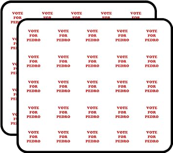 Vote for Pedro 50 Pack 1-Inch Retro Stickers for Scrapbooking, Journals, Planners, Laptops, Phones and Water Bottles