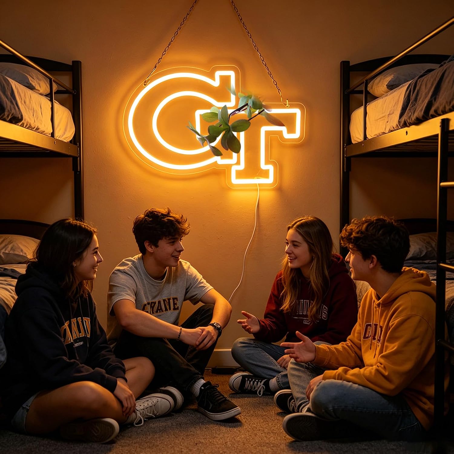 University Neon Sign LED Sign for Wall Decor for Man Cave Dormitory Club Birthday Gifts for Sport Fans College Student USB Powered