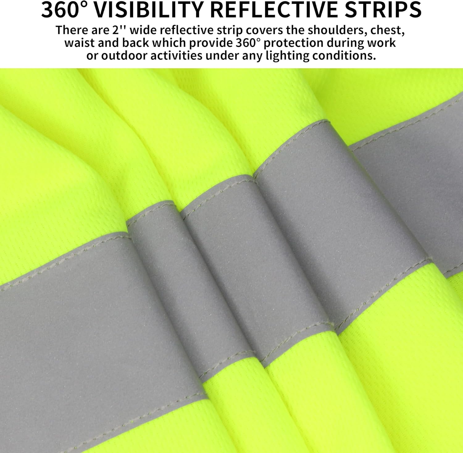 Reflective Safety Shirts Long Sleeve High Visibility Reflective Breathable T Shirts for Work Construction Class 3 - Image 7