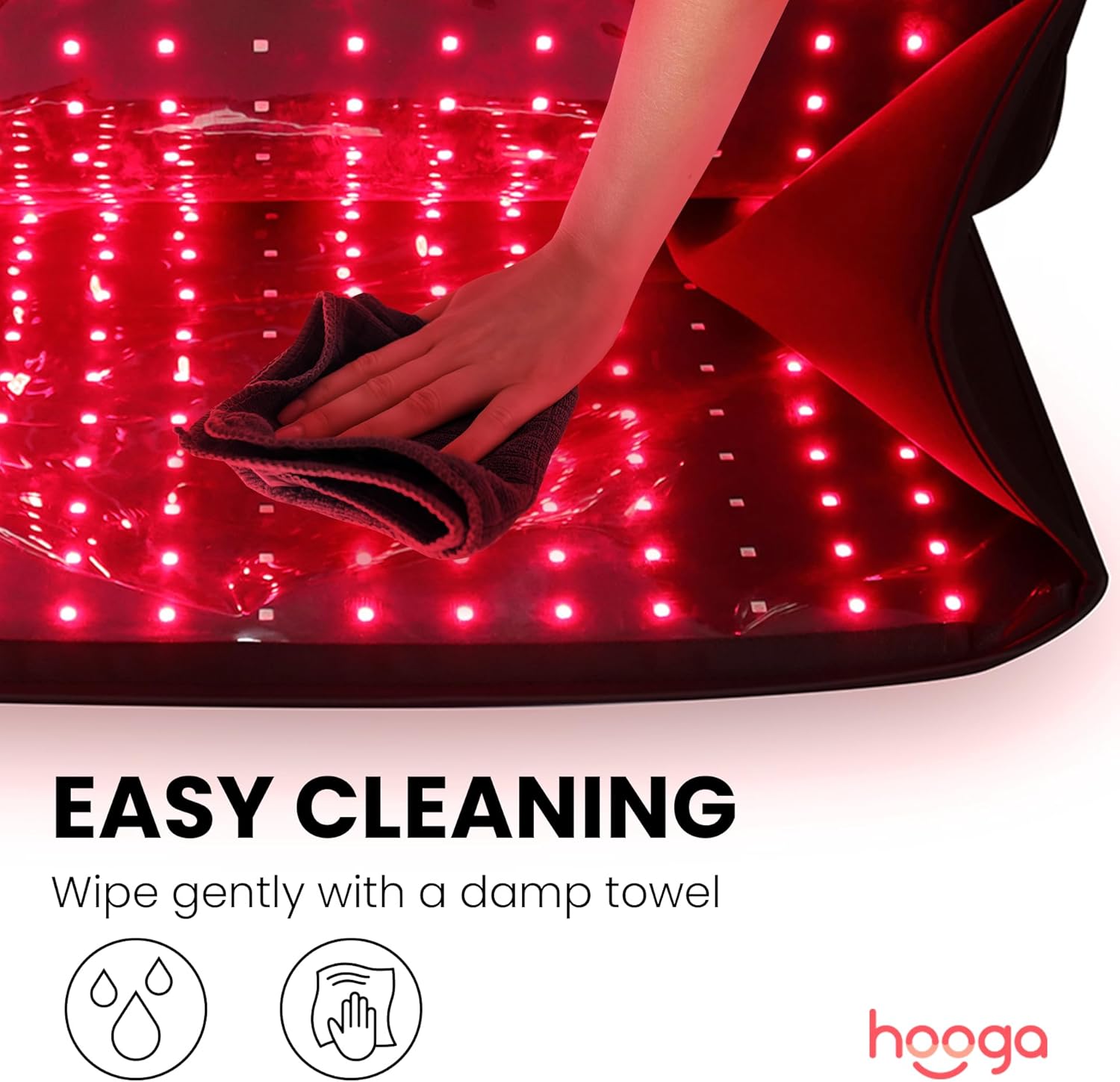 hooga Red Light Therapy Blanket Pod, Full Body Near-Infrared Triple Chip LED Pod with Timer & Pulse Functionality, 2680 LEDs, Brightness Adjustment and Pulse, High Irradiance
