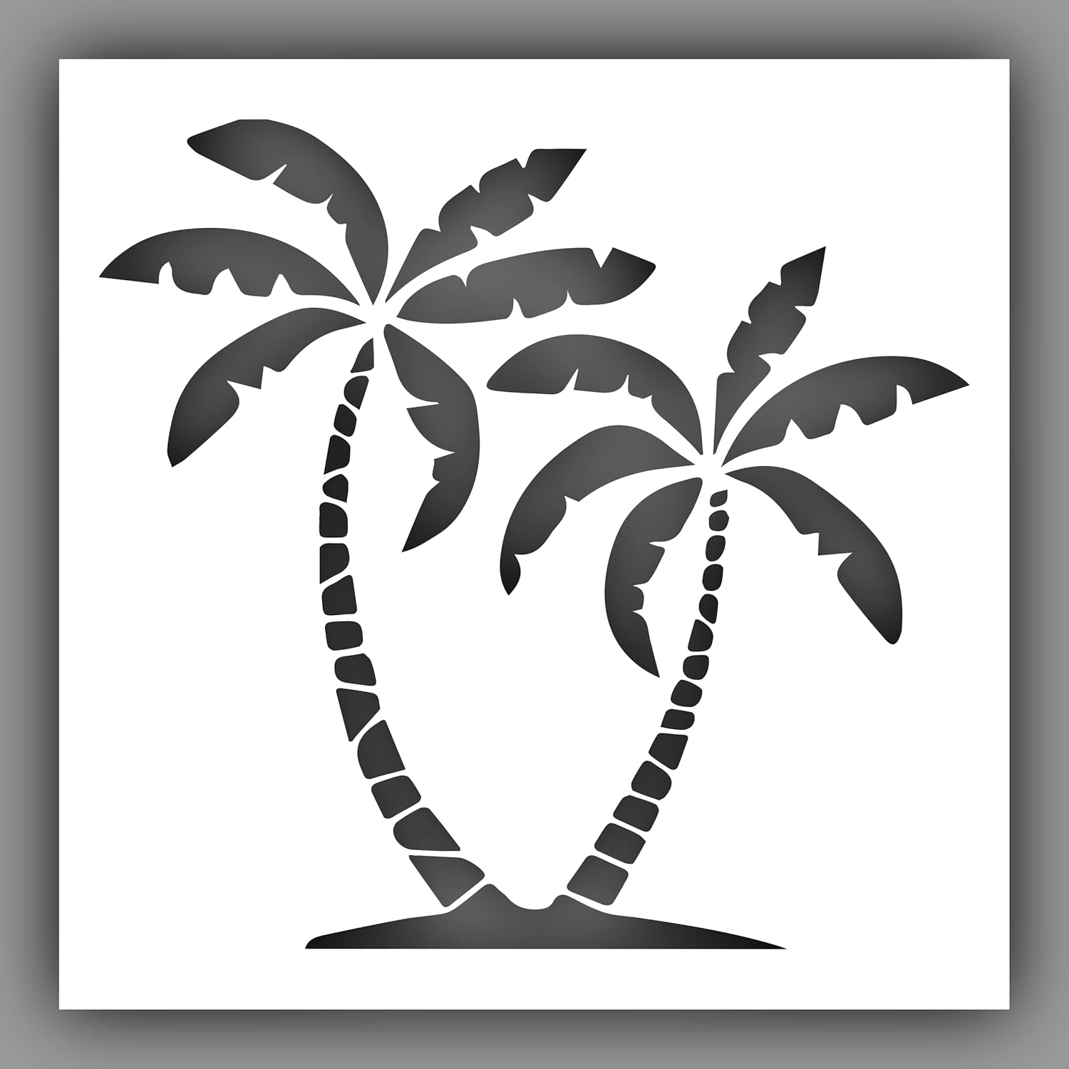 Palm Trees Stencil - Choose a Size (18"x18") - Laser-Cut Reusable Plastic