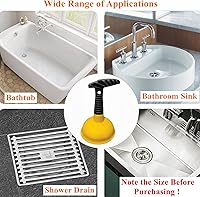 Vista 5 de Sink Plunger, Easy to use Mini Plunger with Short Handle, Powerful Plunger Unclogging Tool for Kitchen Sink, Shower, Bathroom Drains, Bath, Yellow