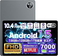 【Android15 タブレット 10インチ】アビドパッド S60 タブレット 10インチ wi-fiモデル 2000*1200 FHD大画面 Widevine L1&Netflix tablet android15 RAM18GB+ROM128GB 8コアCPU 7000mAh 顔認識/GPS搭載 android tablet GMS/TELEC認証 無線投影 415g超軽量 日本語仕様書