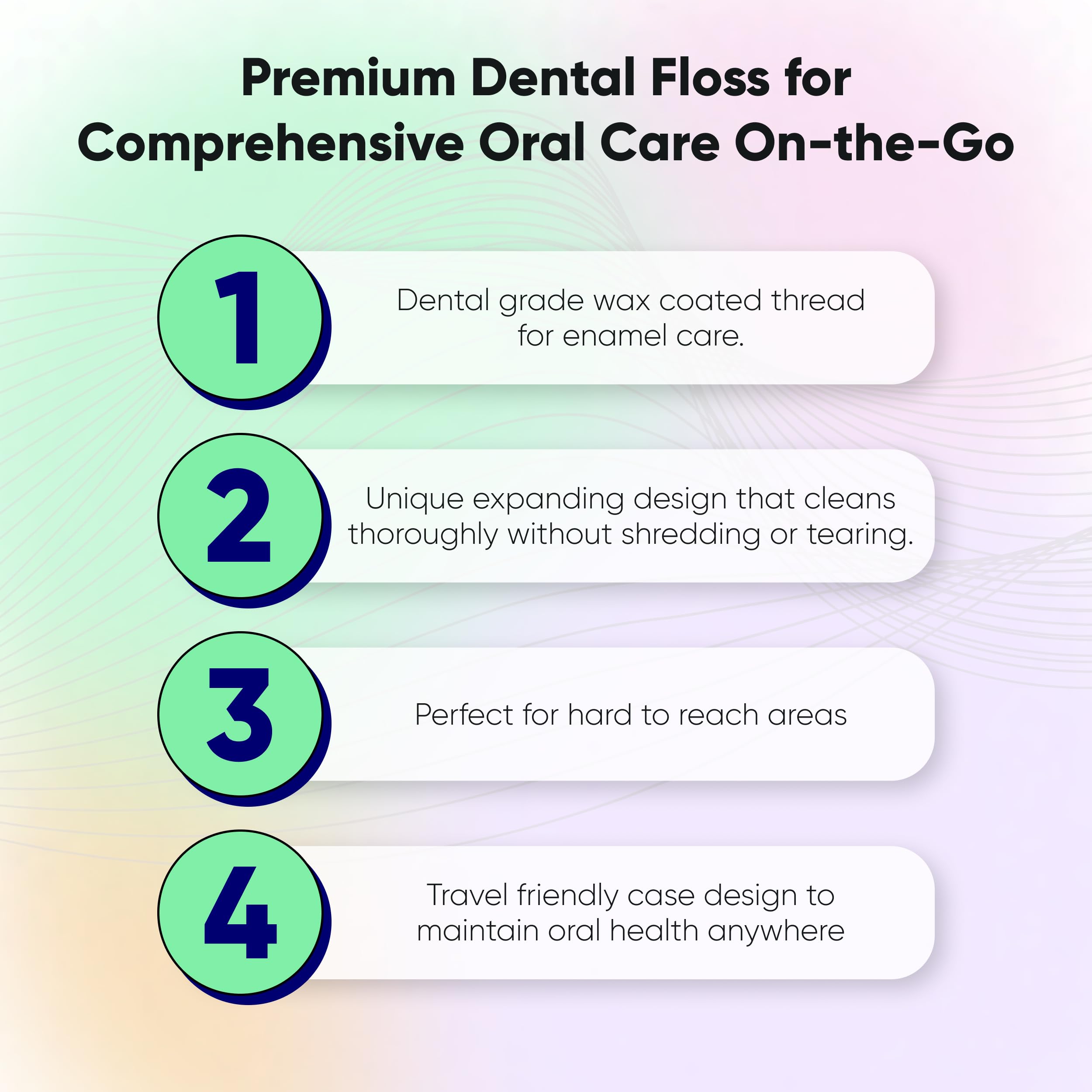 Something Nice NanoFloss Threader for Teeth, Vegan Dental Floss Thread, nHAP1000D Polyester Fiber Waxed with Nano Hydroxyapatite for Enamel Care Kid Friendly, Bubblegum Flavored, 42M