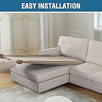 Vista 261 de H.VERSAILTEX 2025 New Sectional Couch Covers 8 Pieces Stretch Sofa Covers for Sectional Sofa Set Separate L Shaped Couch Cover for Both Left/Right