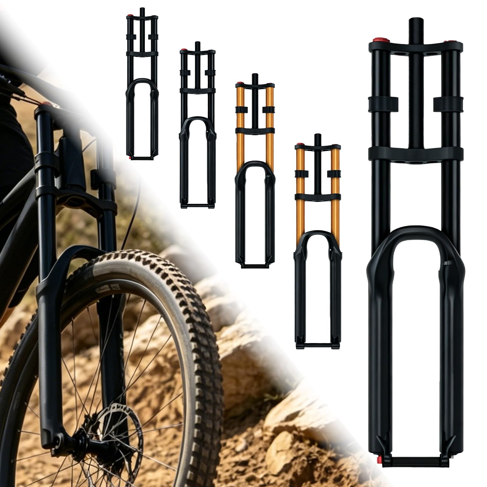 Air Downhill Fork[26-inch with suspension]Rebound Adjust, For DH/XC/AM