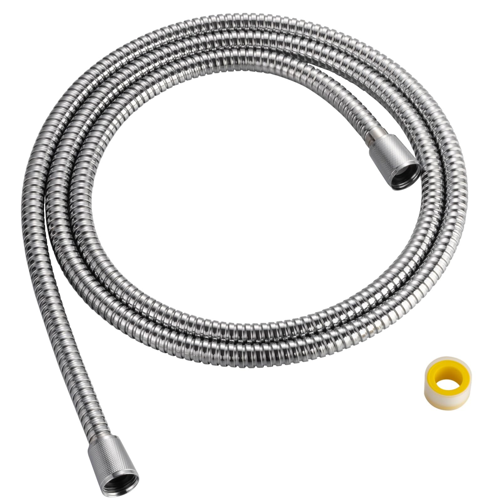 Singing Rain Blue,Chrome 2 Meter Extra Long Kinkless Chromed Flexible Stainless Steel Shower Hose - Replacement For Handheld Showerhead Hose