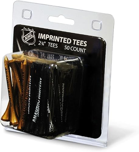 Team Golf NHL 2-34" Golf Tees, 50 Pack, Regulation Size, Multi Team Colors