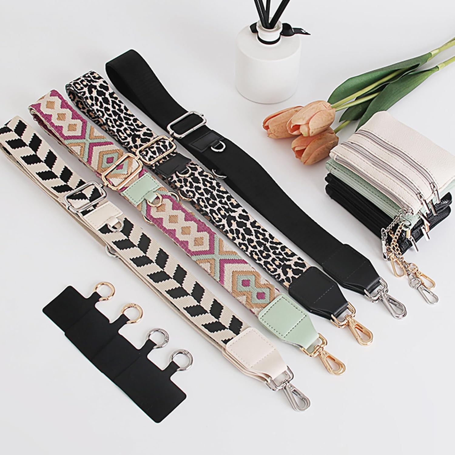 Dumwick 2025 New-Clip and Go Strap for Phone with Wallet Crossbody,Adjustable Phone Lanyard Crossbody for All Phones