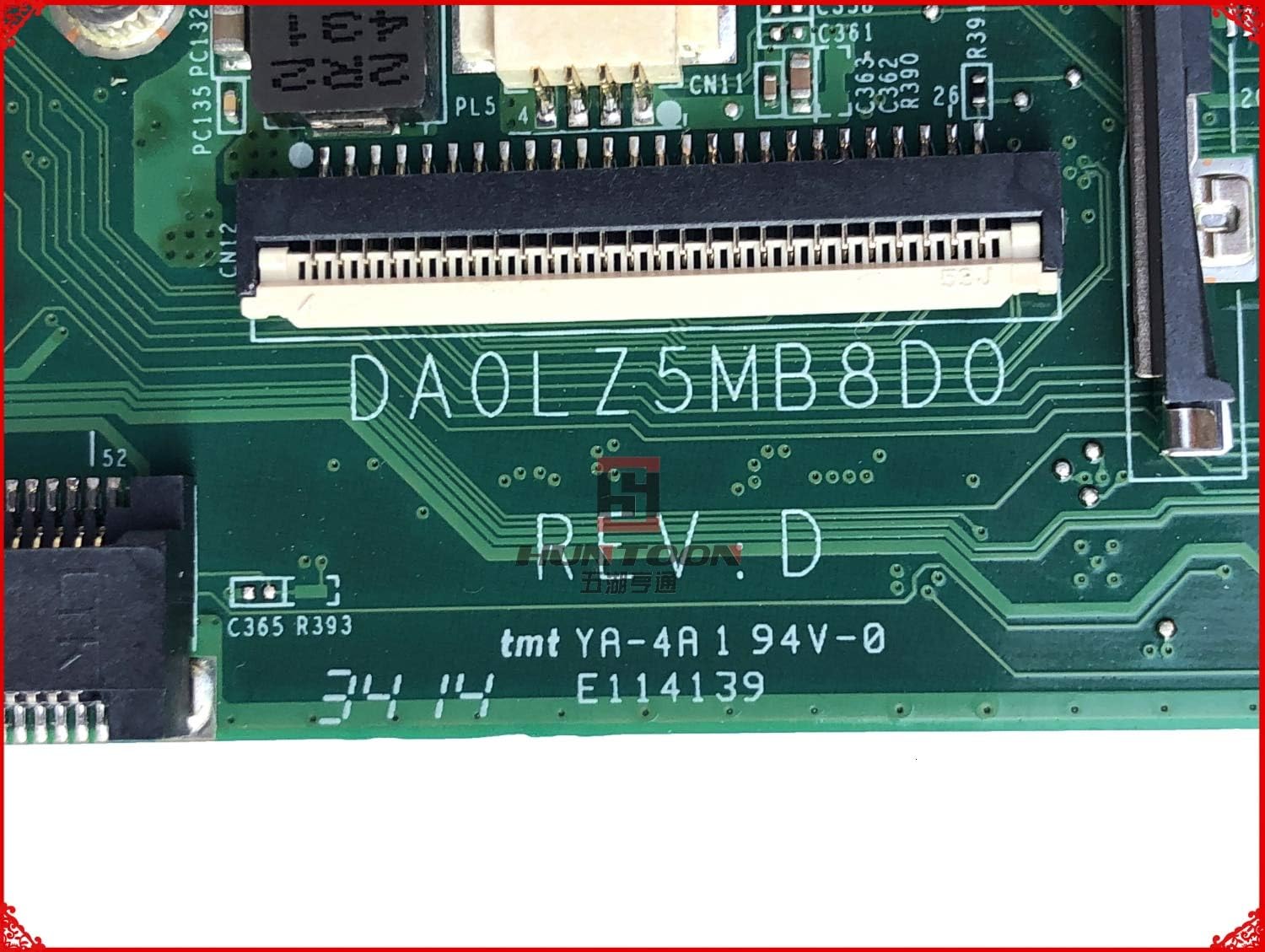 DA0LZ5MB8D0 REV:D Part Number Marking