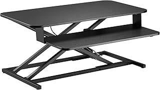 Scrivania Regolabile in Altezza Standing Desk Converter Tavolo da Lavoro con vassoio per tastiera per PC, Computer, Gaming, fornisce regolazioni da 10,5 a 50 cm