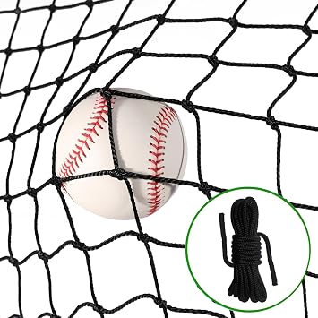 Baseball Softball Backstop Nets, Heavy Duty Sports Netting Barrier #18 Baseball Netting 10x10/10x20/15x15...