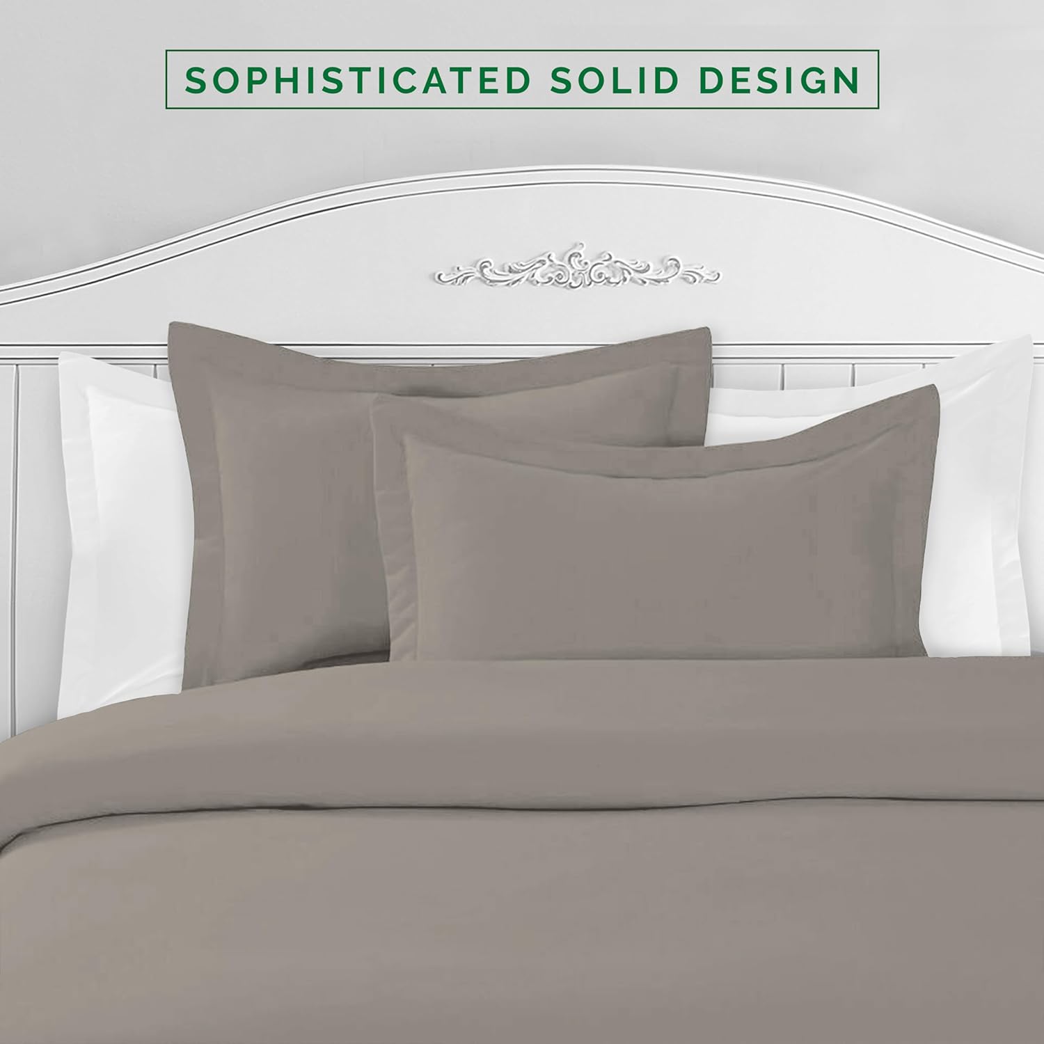 Elegant Comfort Luxury Softest Bedding Duvet Cover Set - 1500 Premier Hotel Quality Luxurious Silky-Soft Wrinkle Free 2-Piece Duvet Cover Set, Twin/Twin XL, Gray