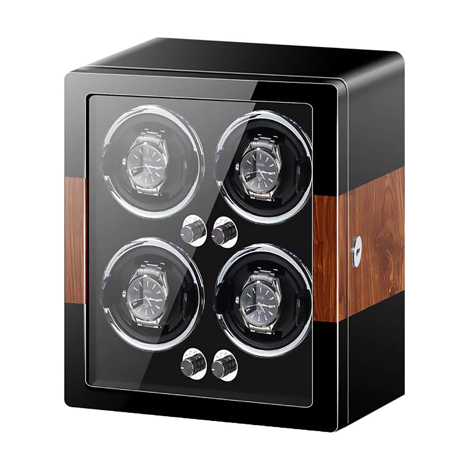 QUSYZD Spinner Winding Box Watch Winders - Smart Vertical Watch Winding Box Automatic Mechanical Watches Shaker Quiet Motor Rotating Watch Device Unique 5 Rotation Modes Quiet a,A-4