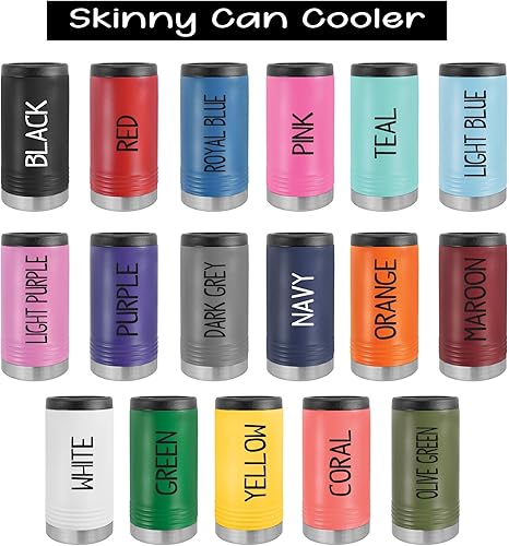 Miniatura 3 de Personalized Skinny Can Cooler Coozie Tumbler Custom Stainless Steel Hard Seltzer Holder for Popular Skinny Canned Beverages - Keeps Drinks Chilled