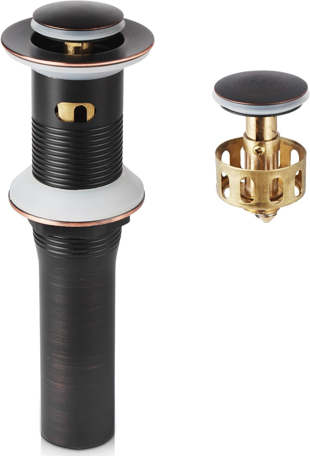 Oil Rubbed Bronze Pop Up Drain, Bathroom Vessel Lavatory Vanity Faucet