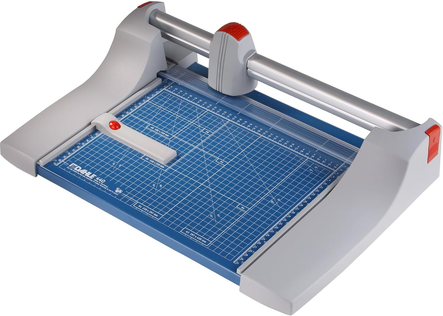 Dahle 440 Premium Rotary Trimmer, 14" Cut Length, 30 Sheet Capacity, Self-Sharpening, Automatic Clamp, German Engineered Paper Cutter