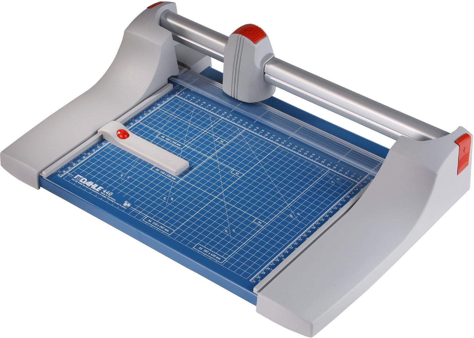 Dahle 440 Premium Rotary Trimmer, 14" Cut Length, 30 Sheet Capacity, Self-Sharpening, Automatic Clamp, German Engineered Paper Cutter