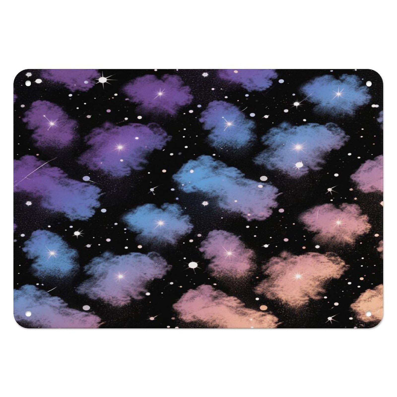 Fekiloot Style Gradient Starry Sky Wall Decor Iron Painting Metal Sign