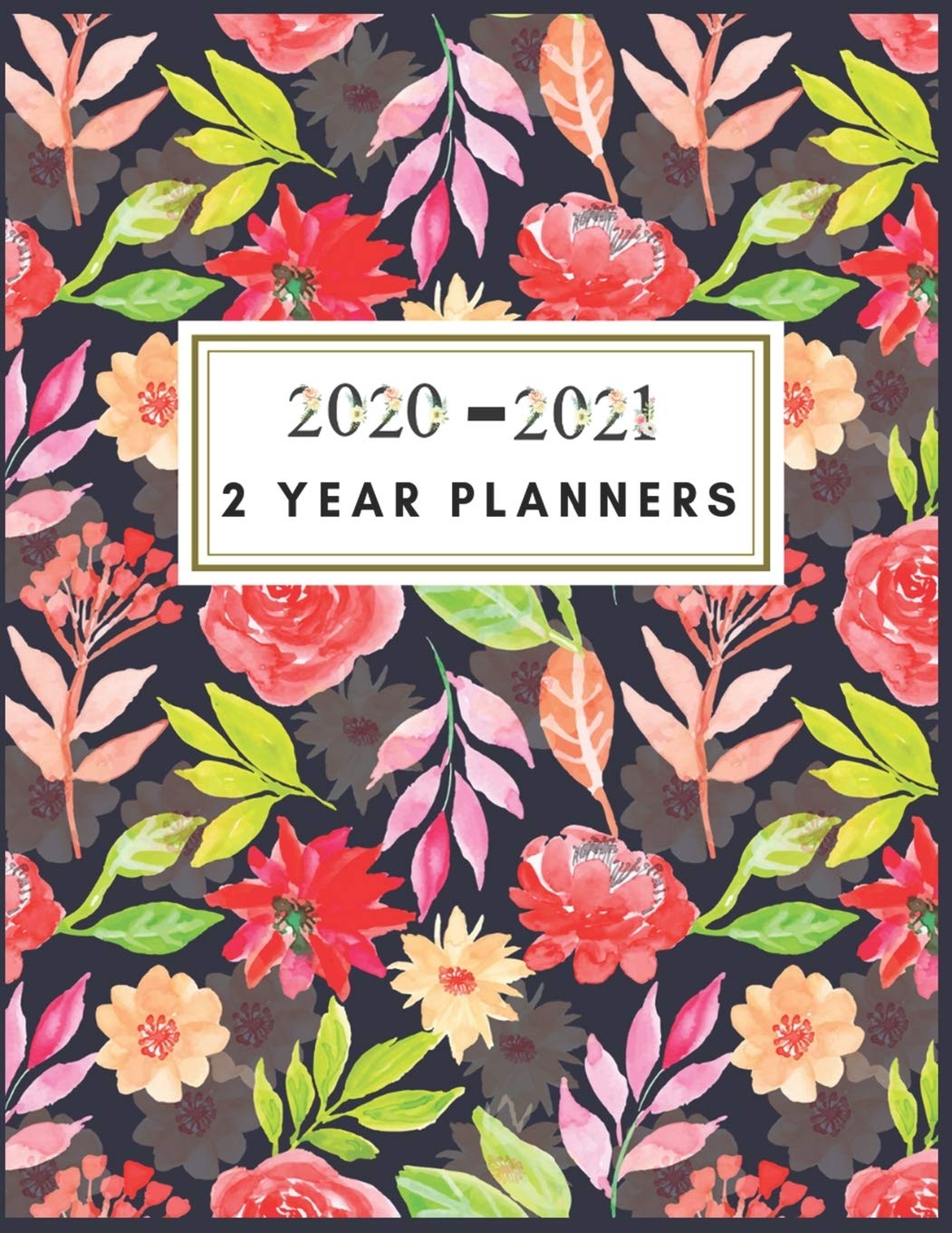 2020-2021 2 Year Planners: Two year planner 2020-2021 monthly 8.5 x 11 | Watercolor Floral | 2 Year Calendar Jan 2020-Dec 2021 Monthly | 24 Months ... Two Year Monthly Calendar Planner 8.5 x 11)