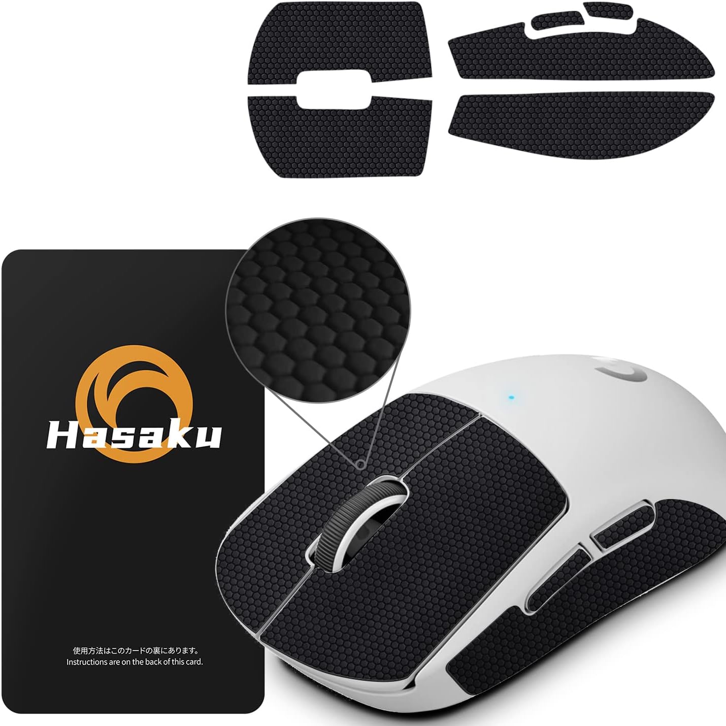 Amazon Hasaku Mouse Grip Tape ピアノブラック Logicool G PRO X Superlight