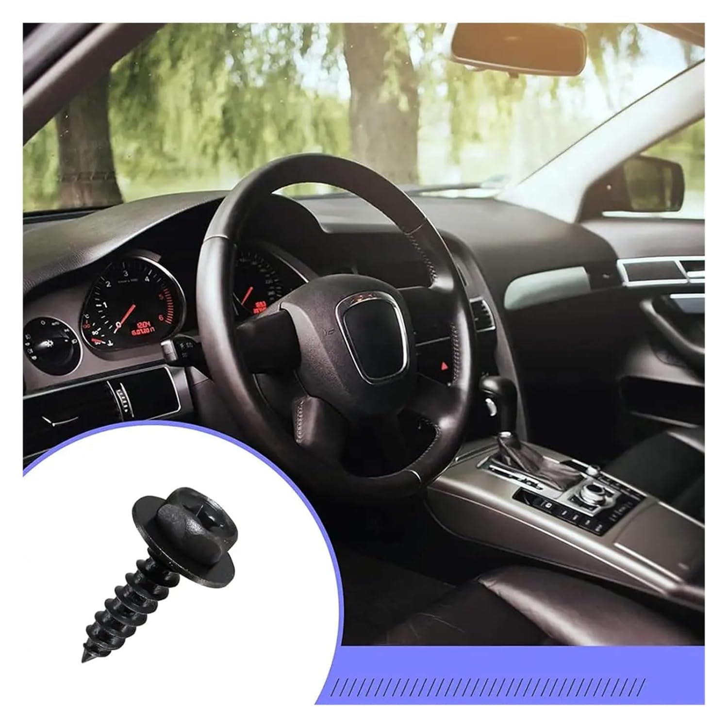 Car Bumper Fenders Fastener Clip Hex Head Self Tapping Screws Car/Splash Seal Guards Rivet Clip Screws Fasteners(50pcs)