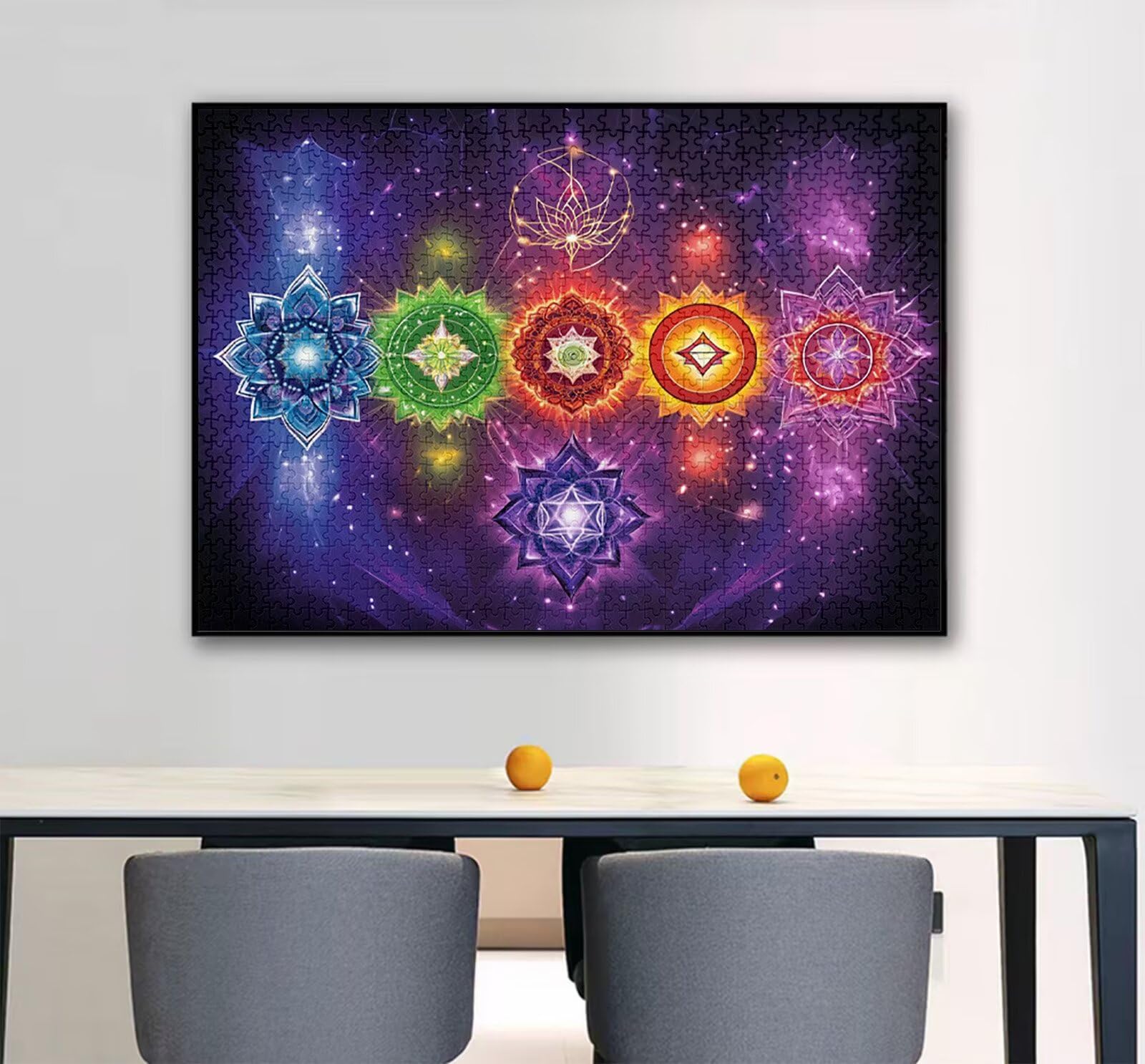 Fantaisie Puzzle 1000 Pièces Adultes, Grand Bois Puzzle Mandala Motif Désign, 75x50cm Jigsaw Bricolage Artisanat 14 Ans Activité Familiale avec Emballage Cadeau pour Decoration Murale Maison, Model299