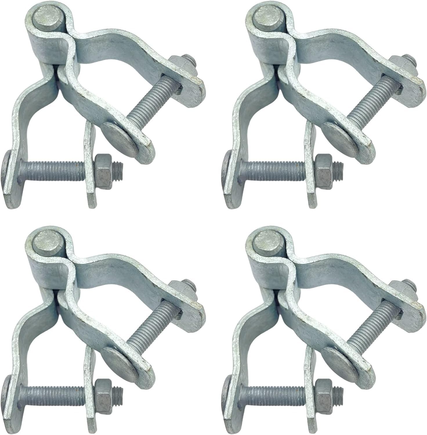 1-5/8" Chain Link Fence Gate Post Hinge, Galvanized Fence，4pcs for 42mm Pipe Panel Frames, Male and Female Hing Carbon Steel Max Load 220lb (1-5/8 4pcs)