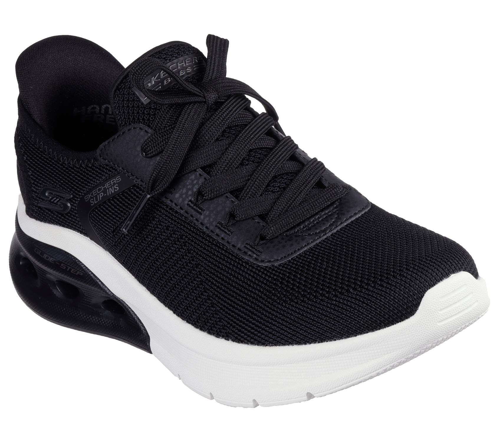 Skechers Women's Bobs Arc Waves 2.0 Now It Slip-in Trainers, Black Engineered Knit, 3.5 UK