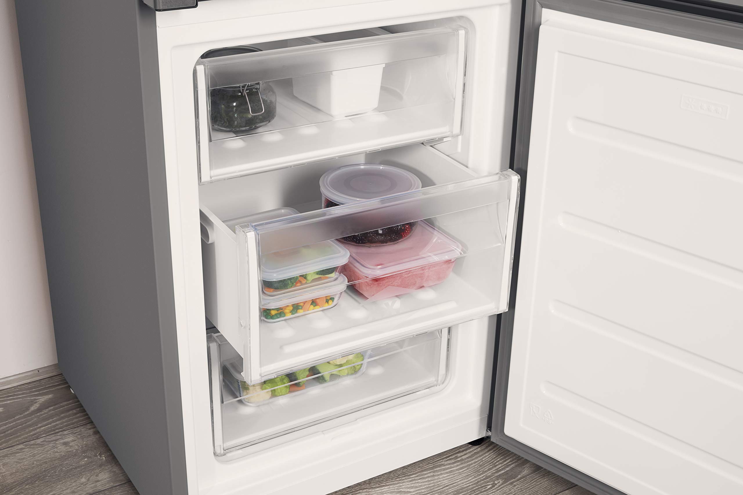 Bauknecht Réfrigérateur/congélateur KG 435 A+++ - 188,5 cm de hauteur - 162 kWh par an - Capacité du réfrigérateur : 230 l - Congélateur : 11 l - Silencieux avec seulement 38 dB - ProTouch