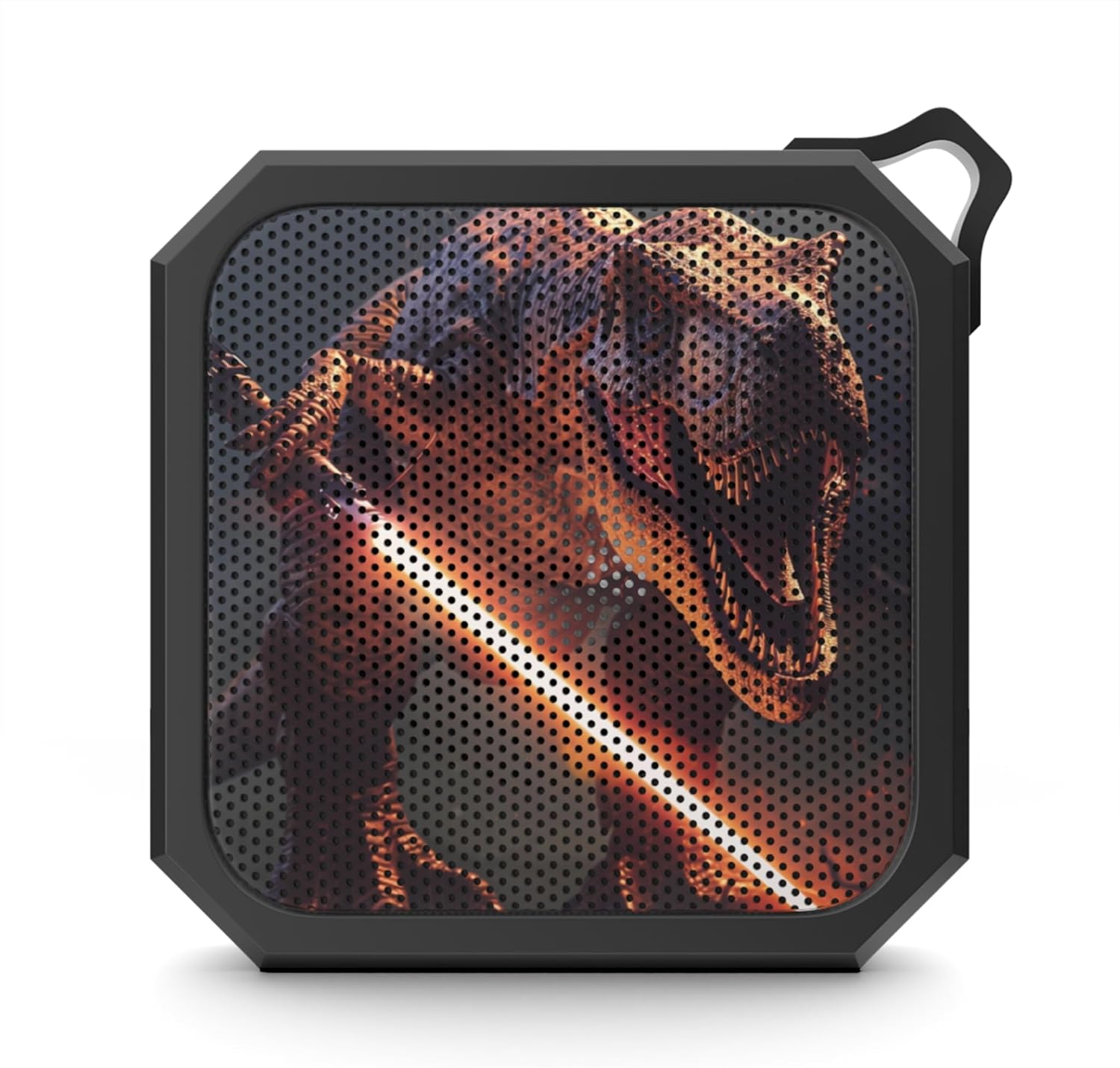 Blackwater Outdoor Bluetooth Speaker, Dinosaur Design, 3W Output, IPX6 Water Resistant, 2+ Hour Battery, Carabiner Clip (T-Rex Design 3)