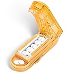 DUBSTAR Pill Cutter Splitter for Small and Tiny Pills, Multiple Pill Cutters for Small or Large Pills, Adjustable Pill Splitter with Centering Device and Blade Guard for Multi Tablets (Orange)