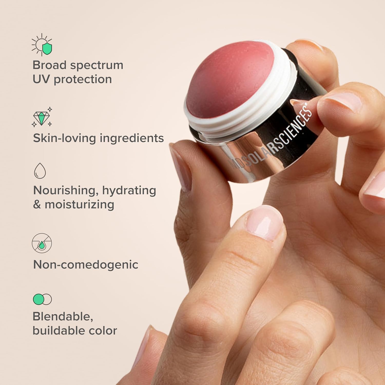 Tinted Cheek Crème SPF 30 | Buildable Cream Blush with Sunscreen | Dewy Hydrating Formula | Clean Lightweight Long-Wear | 0.53 oz - Image 2