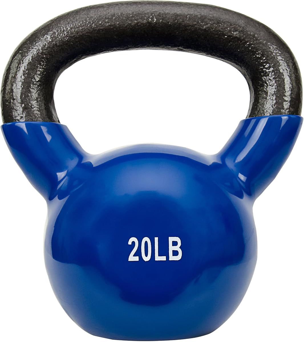 Sunny Health & Fitness Pesa rusa de hierro fundido recubierta de vinilo de 5 a 25 lb | Fuerza de cuerpo completo, entrenamientos basados en potencia, mango texturizado ancho, diseño apto para el piso, disponible en 5, 10, 15, 20, 25 lb