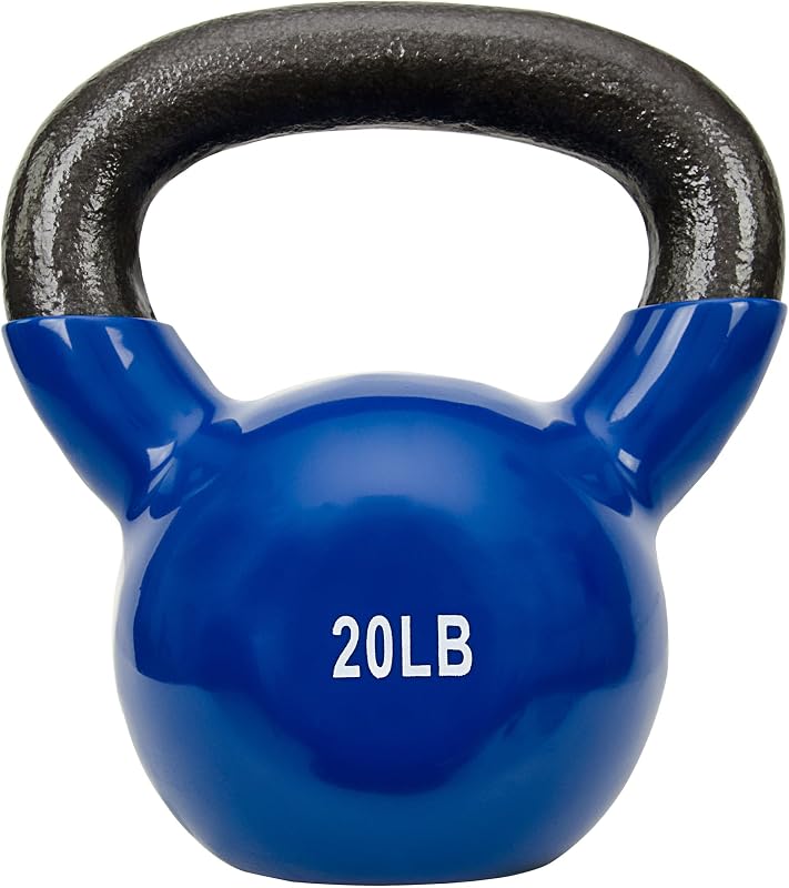 Sunny Health & Fitness Pesa rusa de hierro fundido recubierta de vinilo de 5 a 25 lb | Fuerza de cuerpo completo, entrenamientos basados ​​en potencia, mango texturizado ancho, diseño apto para el piso, disponible en 5, 10, 15, 20, 25 lb