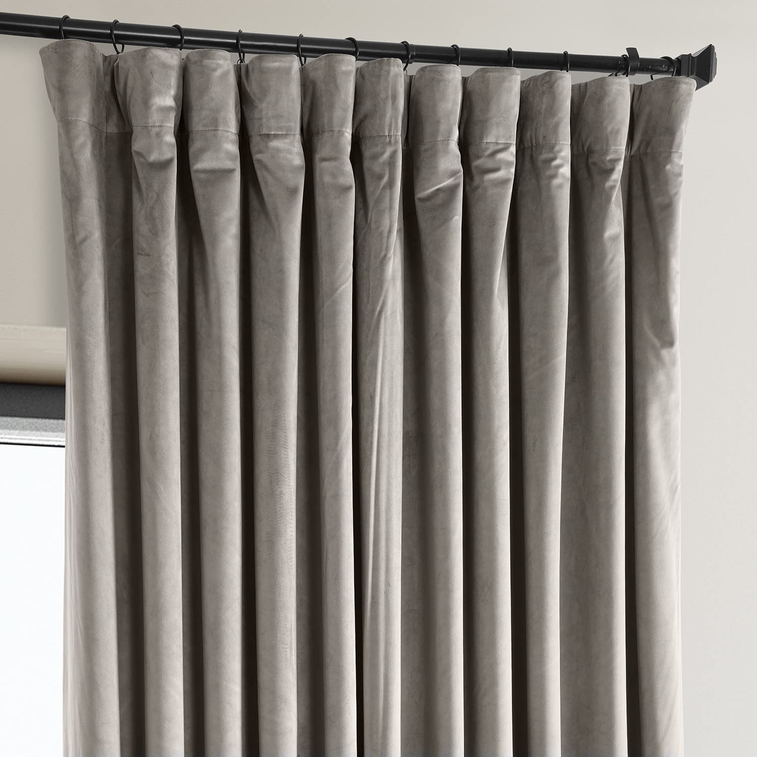 HPD Half Price Drapes VPYC-SBO161209-96-DW Verdunkelungsvorhänge aus Plüsch für Schlafzimmer, 100 x 96, Taupe